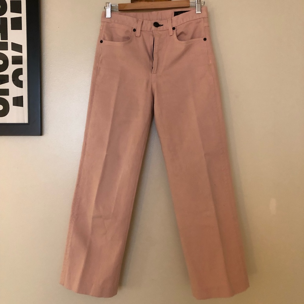 Wide leg blush ankle pant